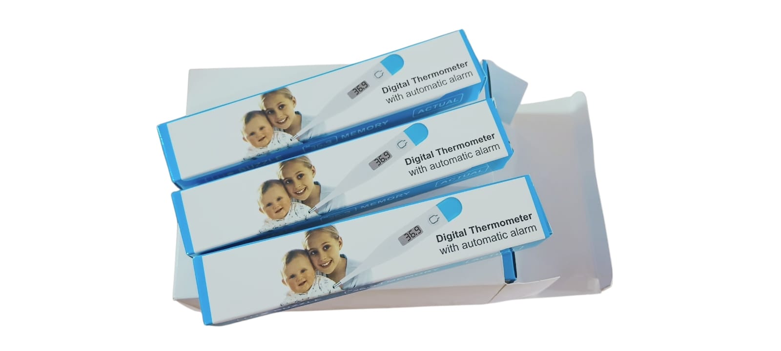 Comprar Termómetro Digital de Punta Rígida en caja de 10 unidades. Medición rápida, precisa y confiable para clínicas y hogar.