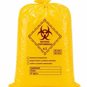 bolsas REAS, bolsa amarilla residuos, bolsa para residuos contaminados, bolsa para residuos especiales, bolsa sanitaria amarilla, bolsa residuos clínicos 60x90