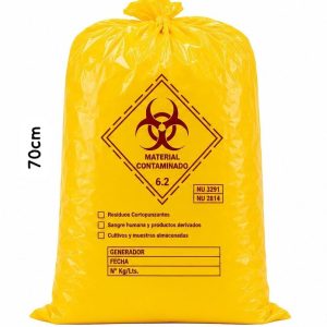 bolsas REAS, bolsa amarilla residuos, bolsa para residuos contaminados, bolsa para residuos especiales, bolsa sanitaria amarilla, bolsa residuos clínicos 50X70