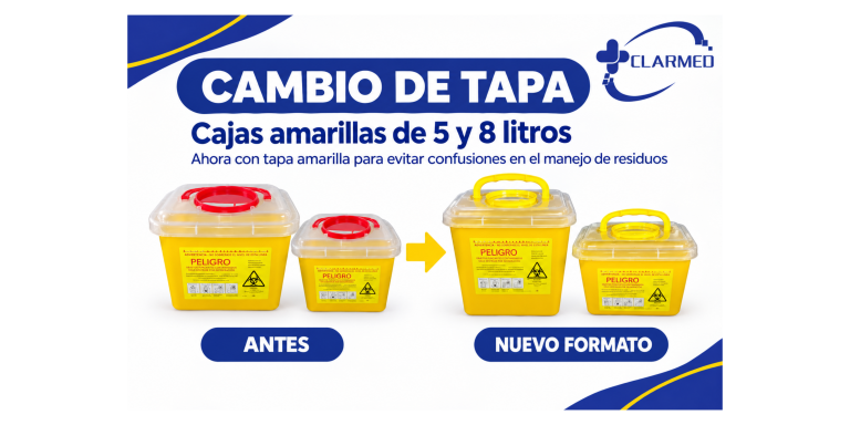 Cajas Cortopunzantes de 5 y 8 Litros | Cambio de Tapa Clarmed